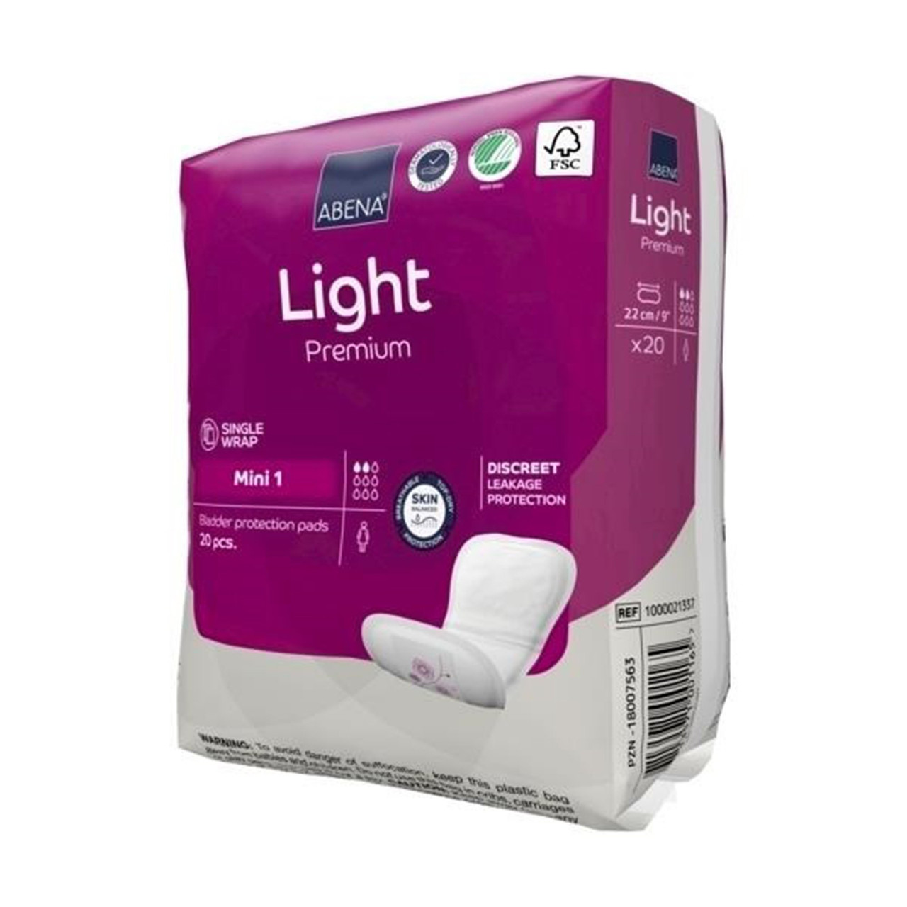 under Kina Bug Abena Premium Light Mini Bladder Control Pad Light Absorbency Size 1 -  Simply Medical