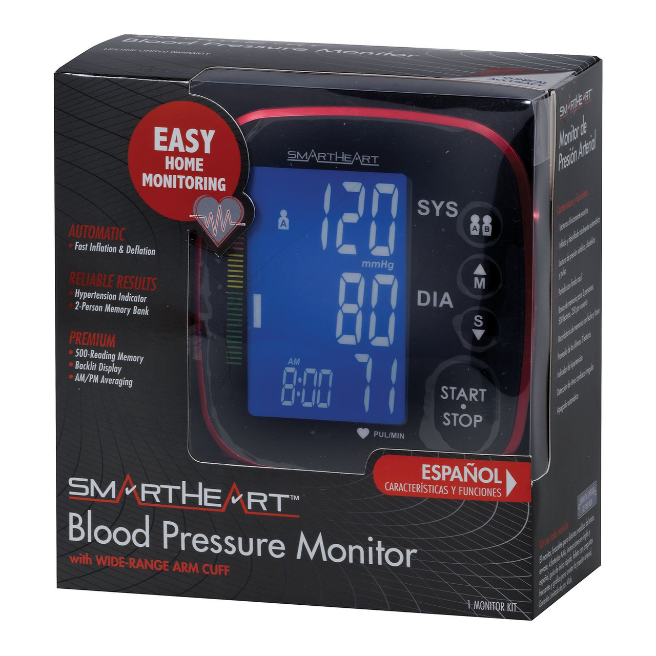 Smartheart Digital Arm Cuff Blood Pressure Monitor