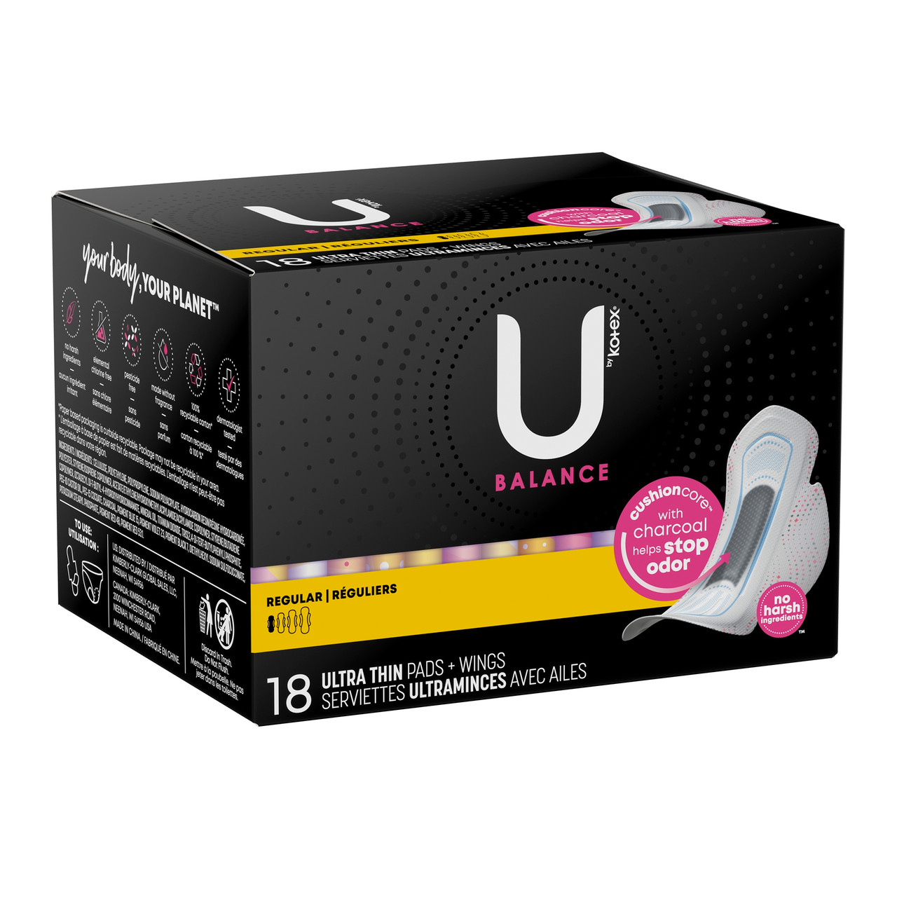 Balance™ Ultra Thin Pads with Wings, Overnight