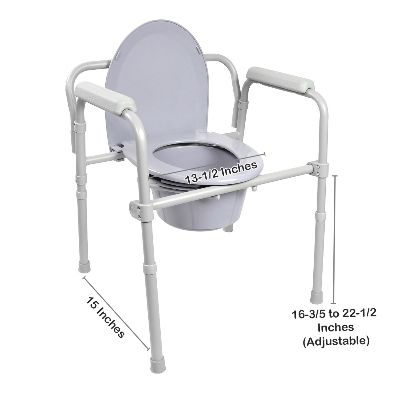 Raised Toilet Seat - 2 Pad, FSA HSA Eligible, White Cushion