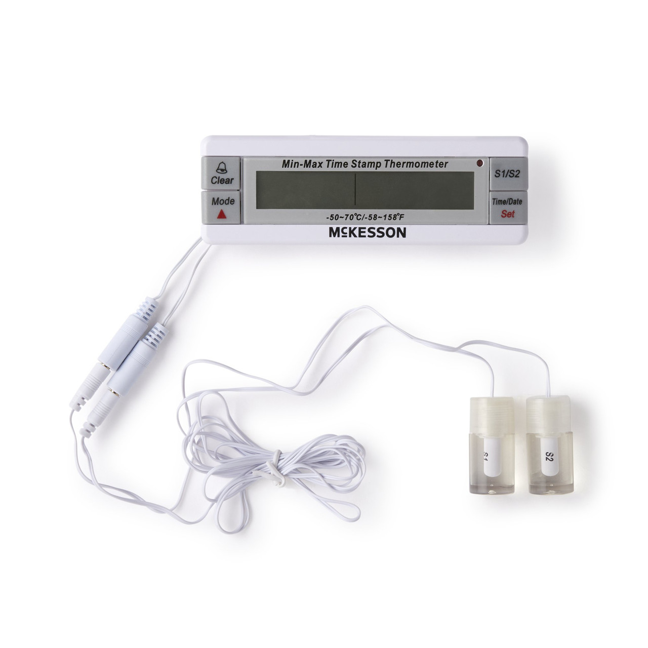 Fridge/Freezer Dual Probe Time/Date/Stamp Digital Vaccine Bottle  Thermometer - Thermco Products