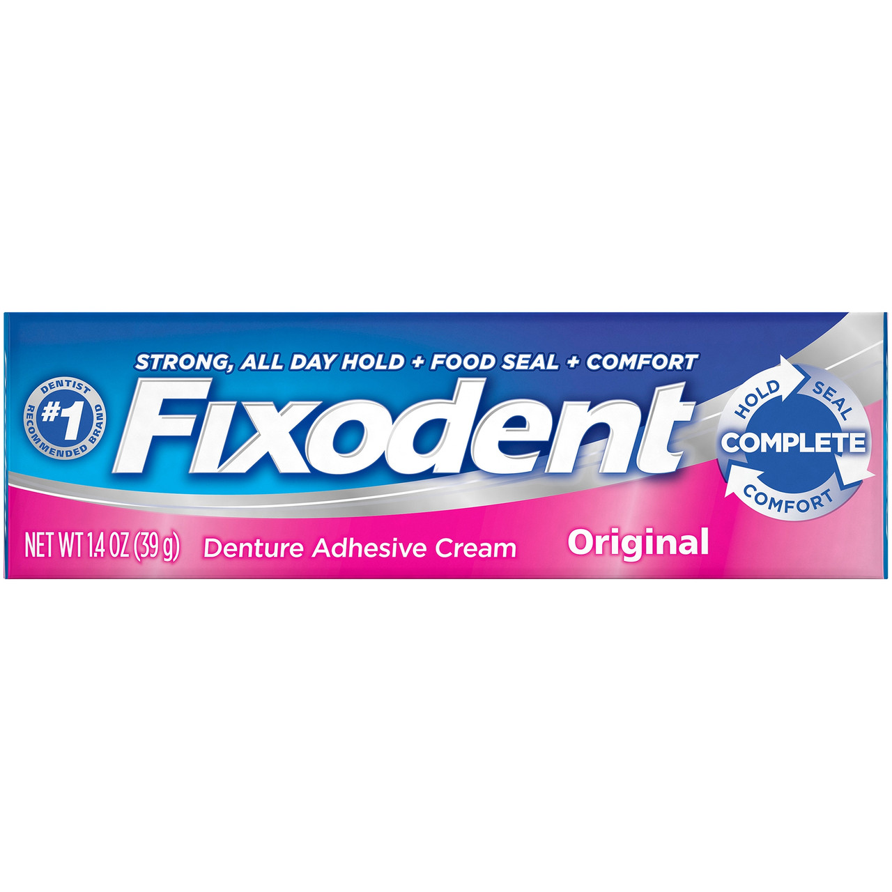 Fixodent Complete Original Denture Adhesive Cream, 2.4 Oz :  Health & Household
