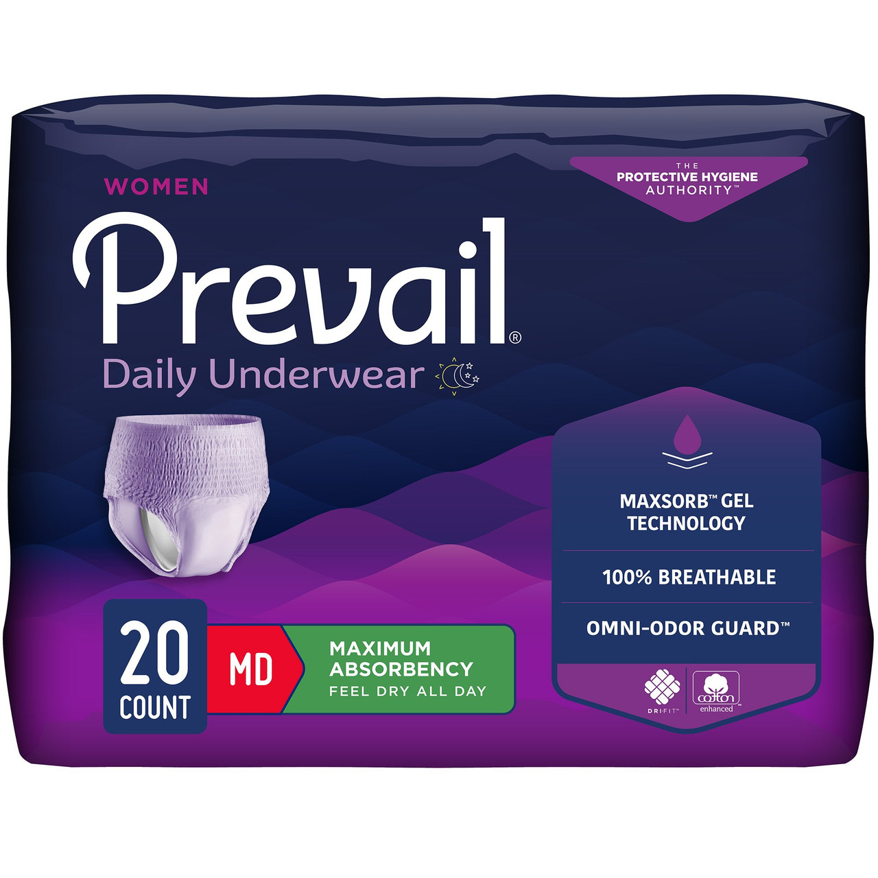  Prevail Incontinence Briefs, Small 16-Count : Health