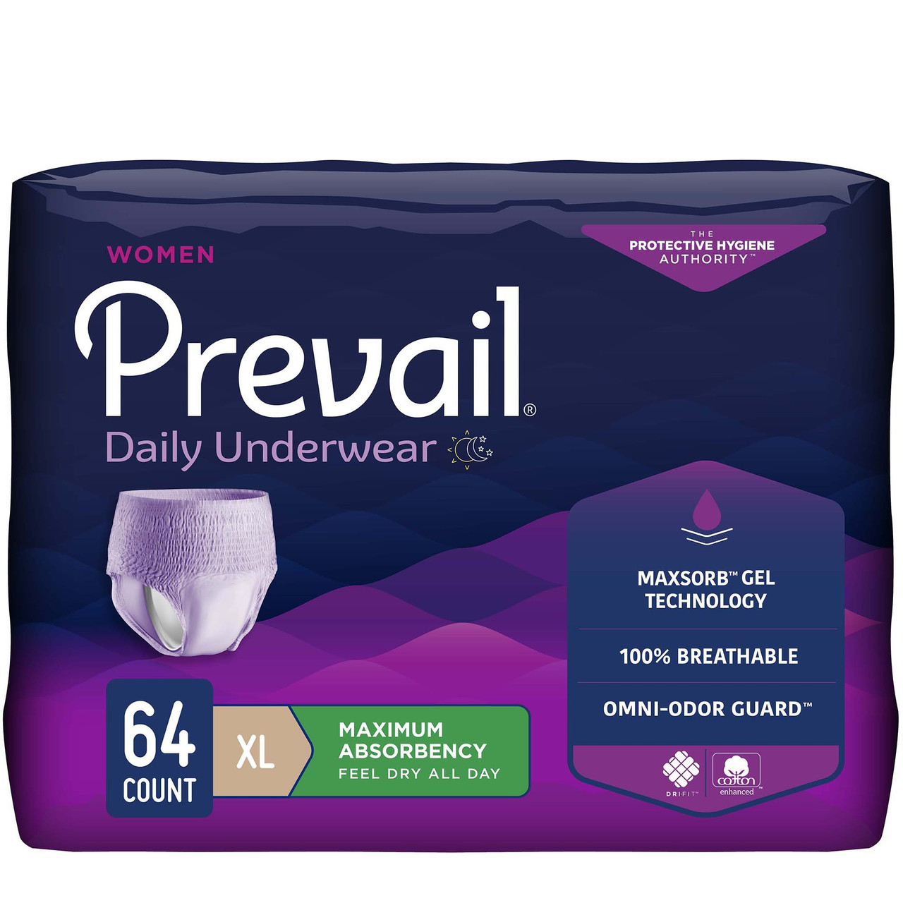 Prevail Women's Incontinence Underwear, Maximum Absorbency - Size