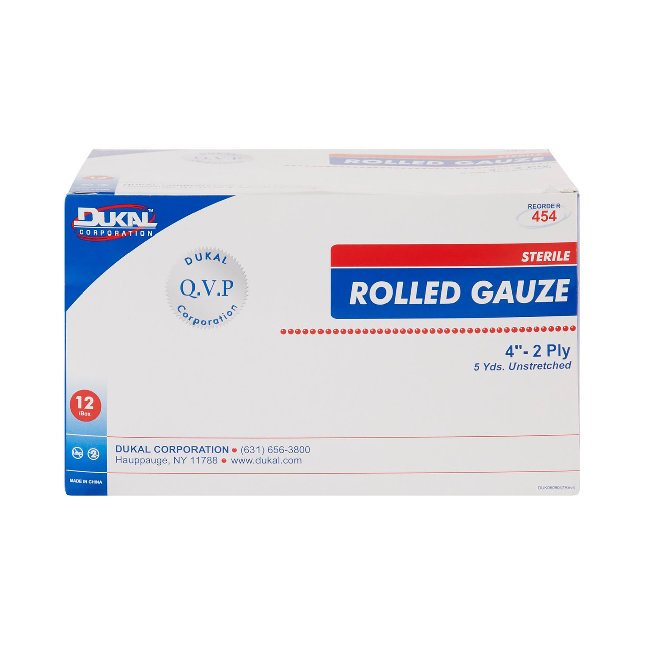 Dermacea Gauze Bandage Roll - Sterile Fluff Woven Gauze - Simply