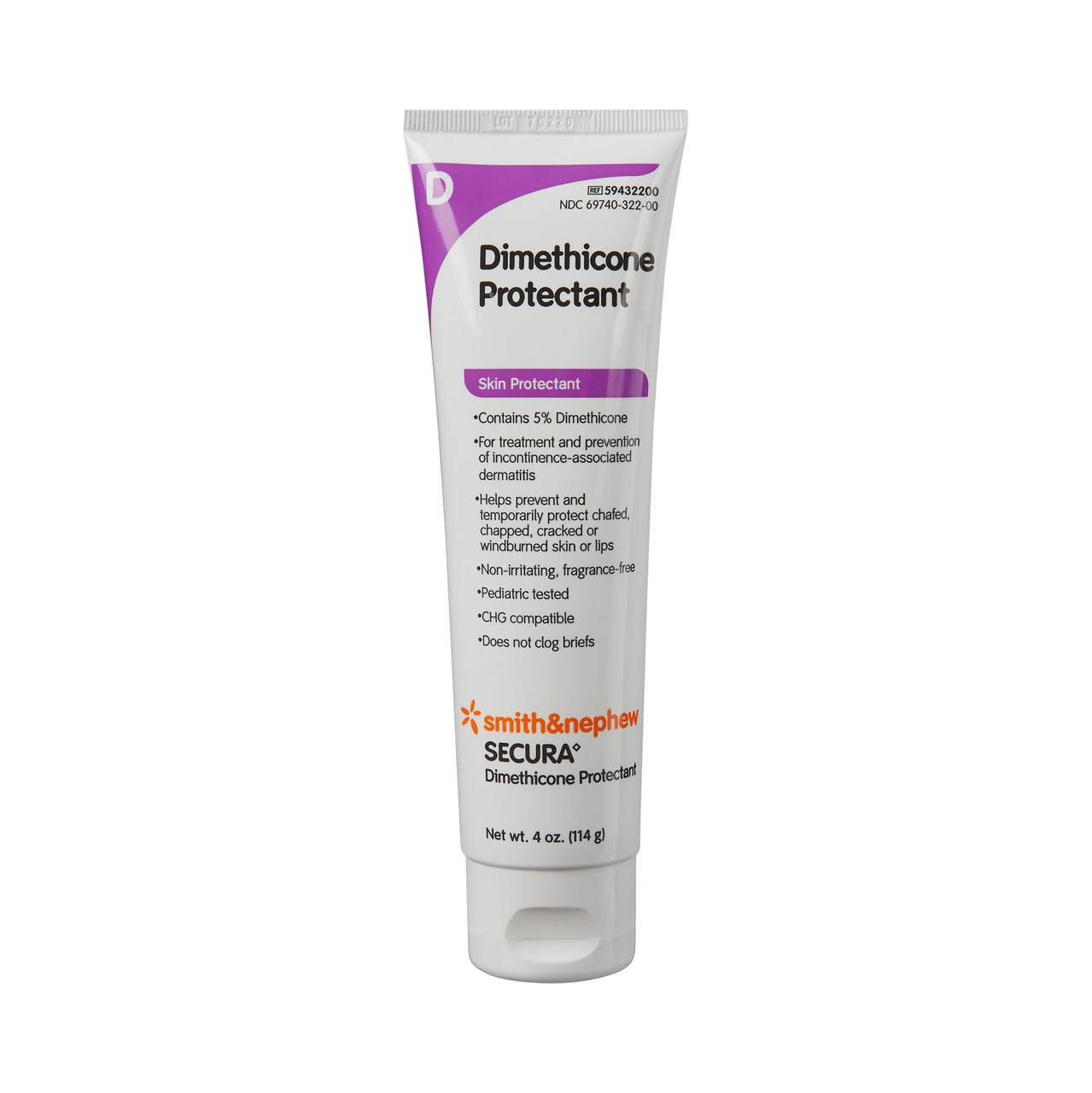 Secura Dimethicone Skin Protectant Cream, Non-Greasy Formula, 4 oz