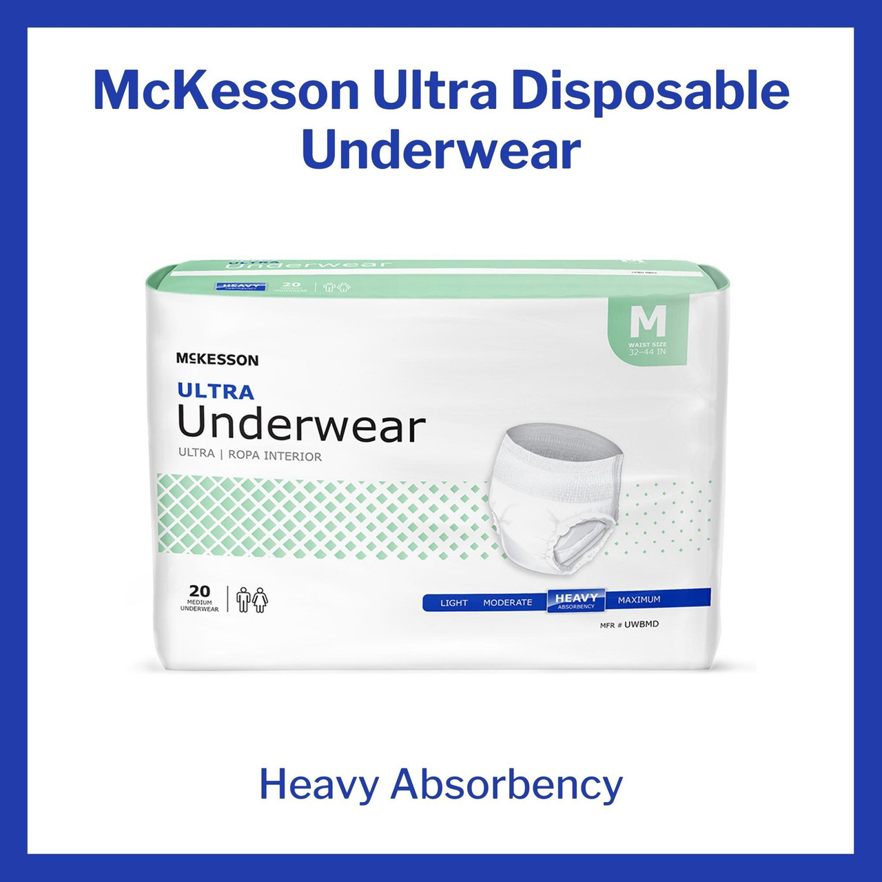  Mckesson, Adult Disposable Ultra Plus Stretch Tab Closure  Brief, Size: Medium, Heavy Absorbency, Color: Lavender. Packaged: 20 Per  Bag, 4 Bags Per Case, 80 Briefs Total by Mckesson : Health & Household