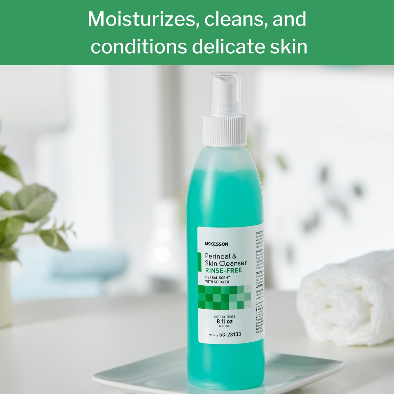 McKesson Perineal and Skin Cleanser, Rinse-Free - Fresh Scent - Simply  Medical