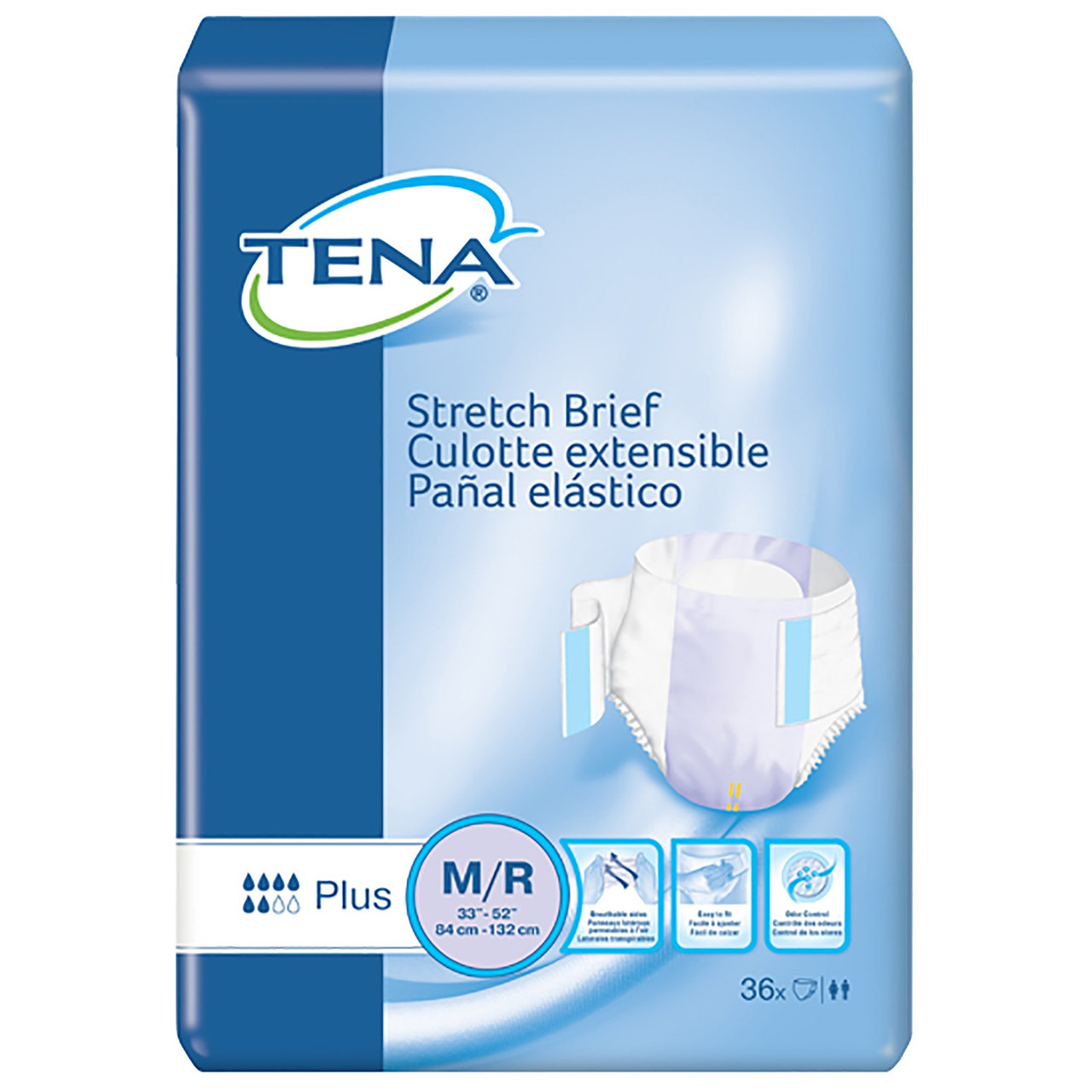 Stretch Super Briefs: Incontinence Briefs For Women and Men 1 Pack and 2  Packs - TENA