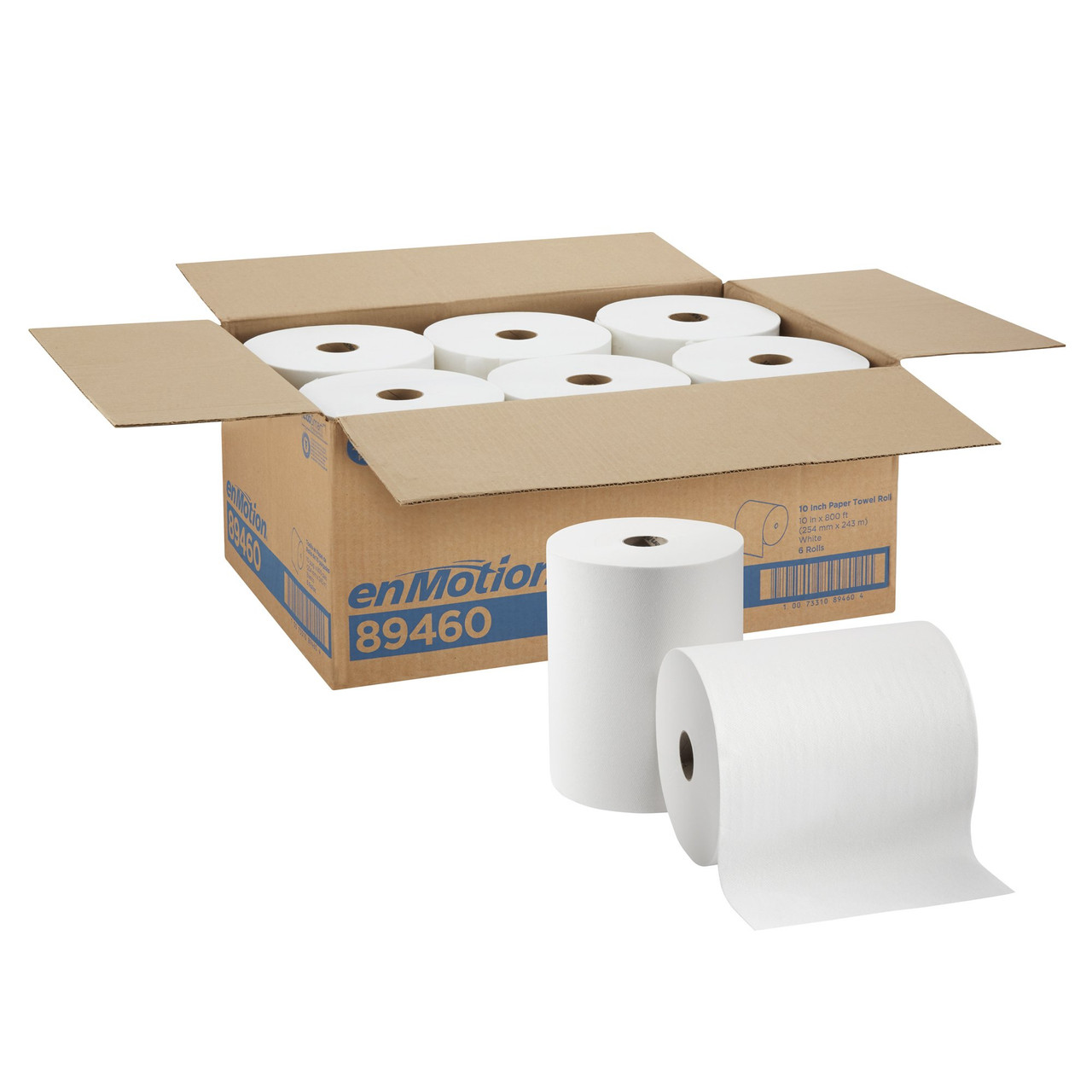 enMotion Paper Towel Rolls, 1-Ply, Continuous Sheet - White, 10 in x 800 ft