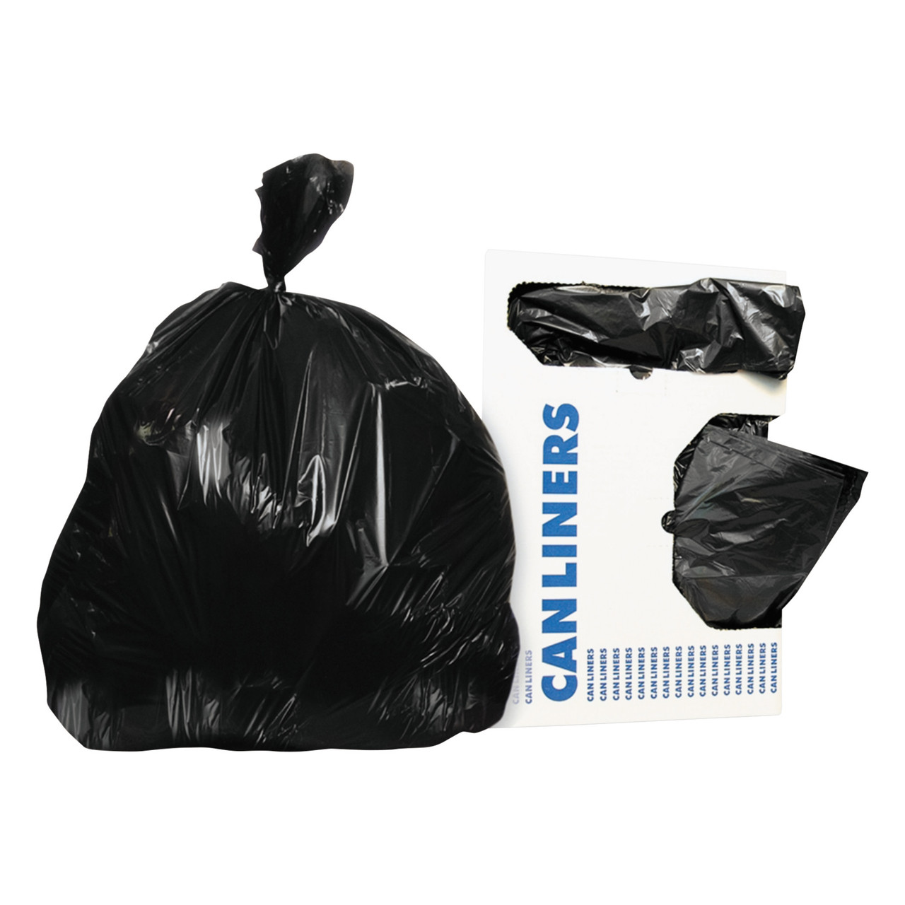 Colonial Bag Trash Bags, Extra Heavy Duty, 60 gal, 17 mic - Black, 38 in x  58 in