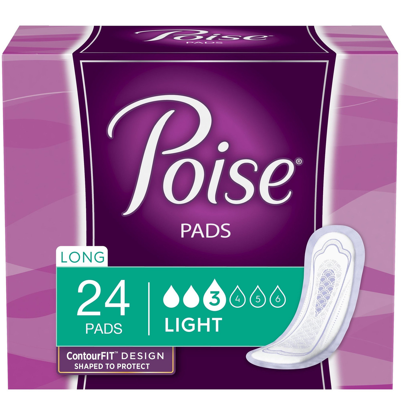 Poise Ultra Thin Incontinence Pads for Women with Wings Postpartum Pads Moderate  Absorbency Bladder Control Pads 90 Count (3 Packs of 30) Moderate Absorbency  (Regular Length)