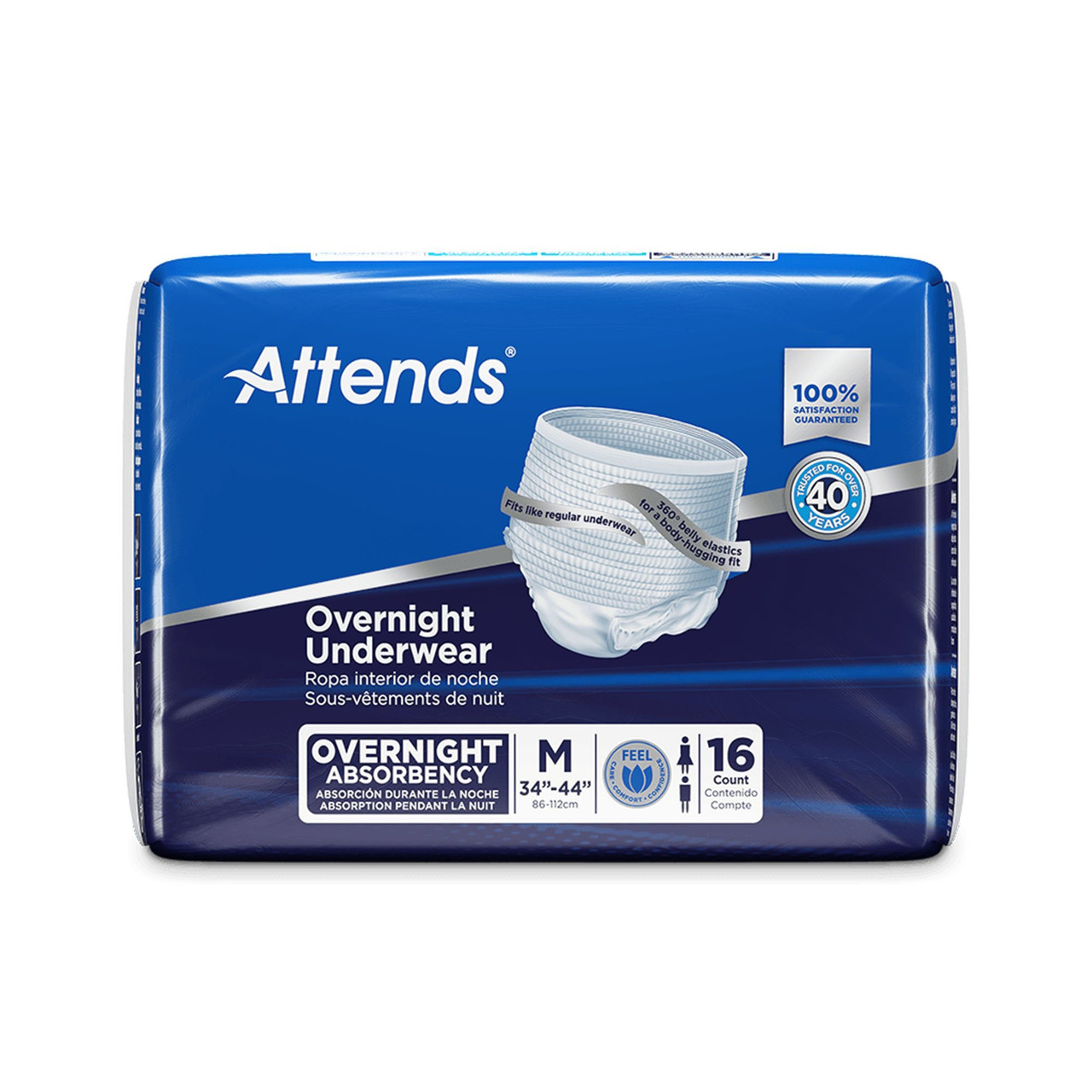 Attends Overnight Incontinence Underwear, Severe Absorbency - Unisex Adult  Design - Simply Medical