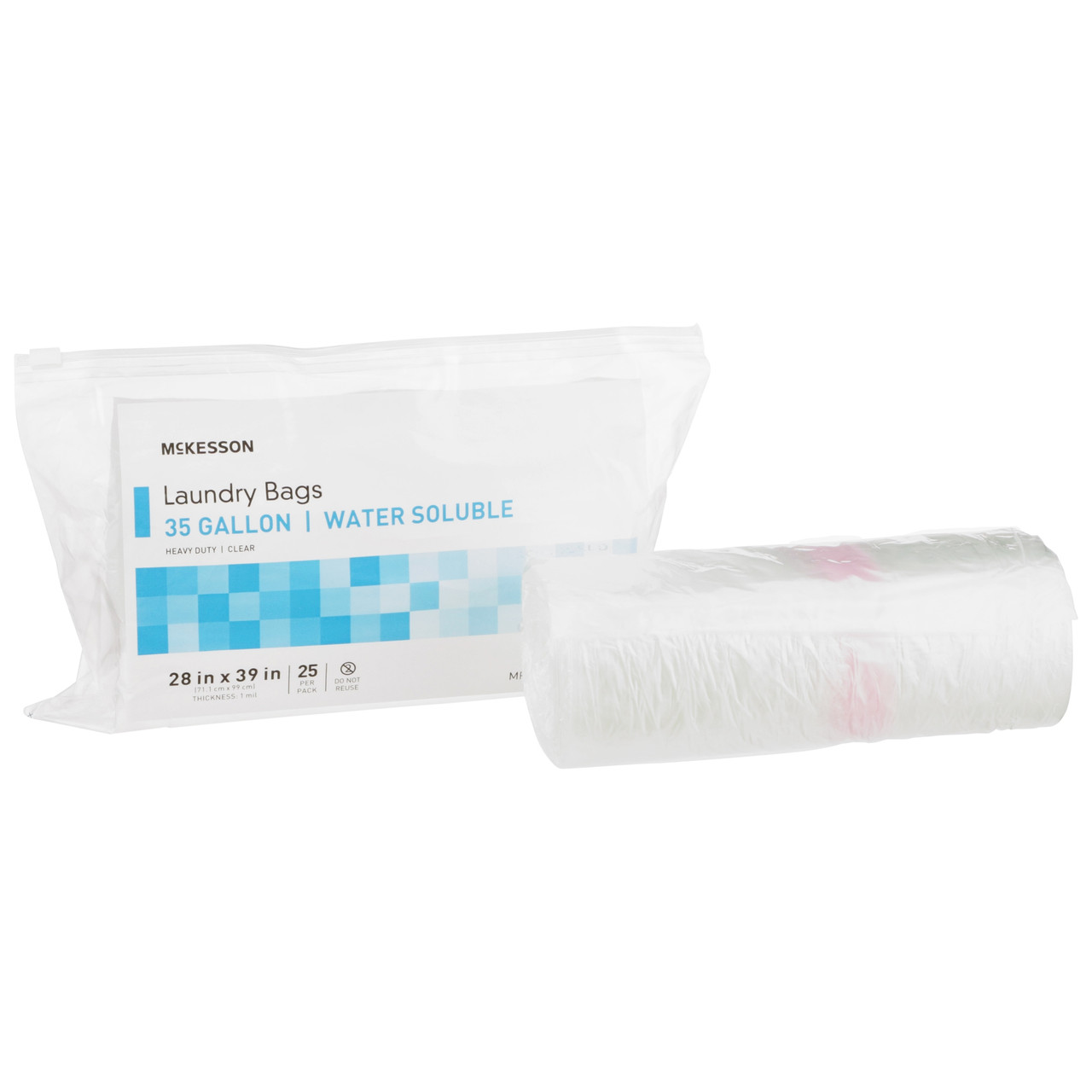 Medline Water-Soluble Liner Bag 1mL 26x33 100Ct