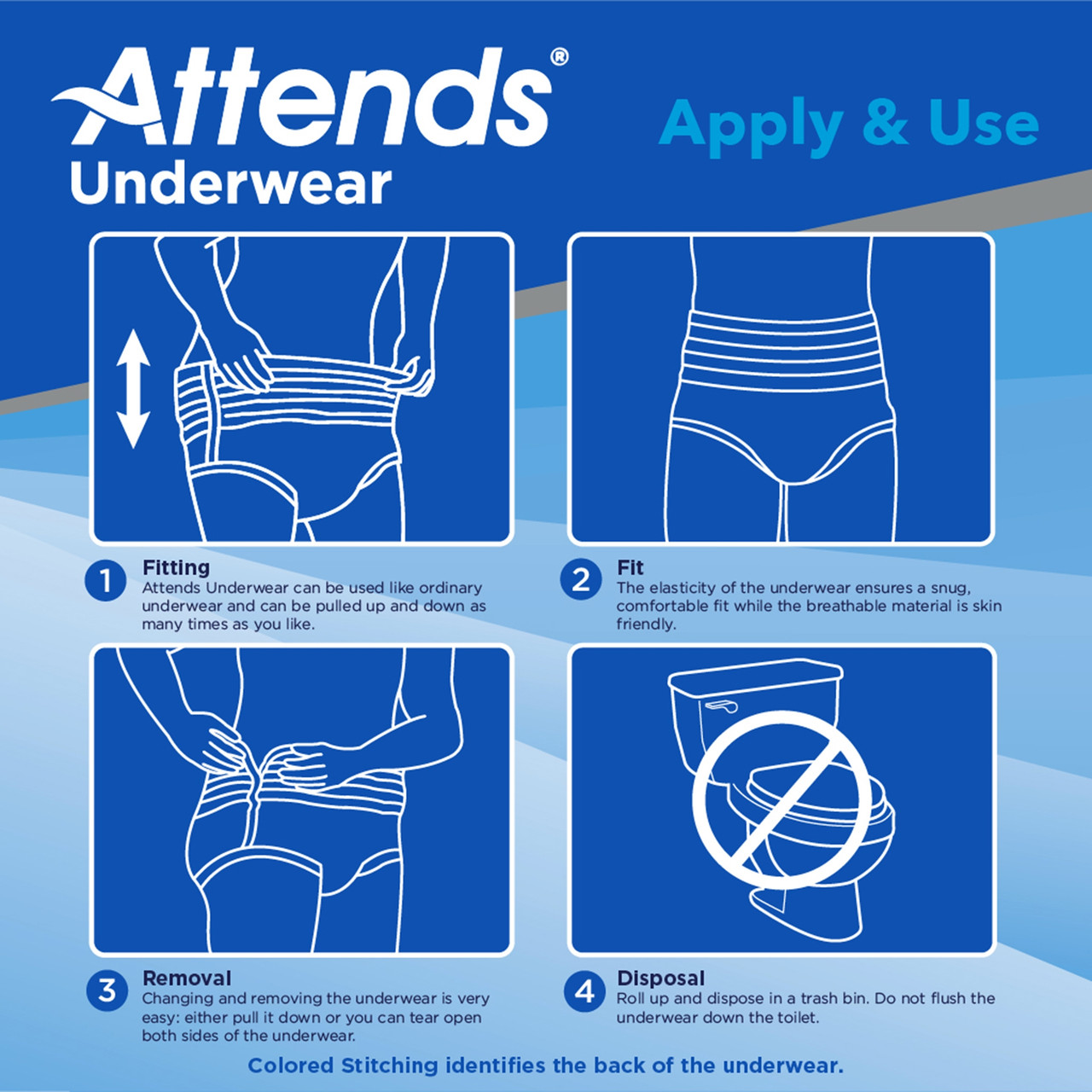 Attends Bariatric Overnight Incontinence Underwear Severe