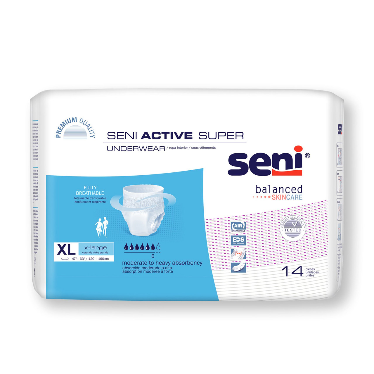 Seni Active Super Incontinence Underwear, Moderate to Heavy Absorbency -  Simply Medical