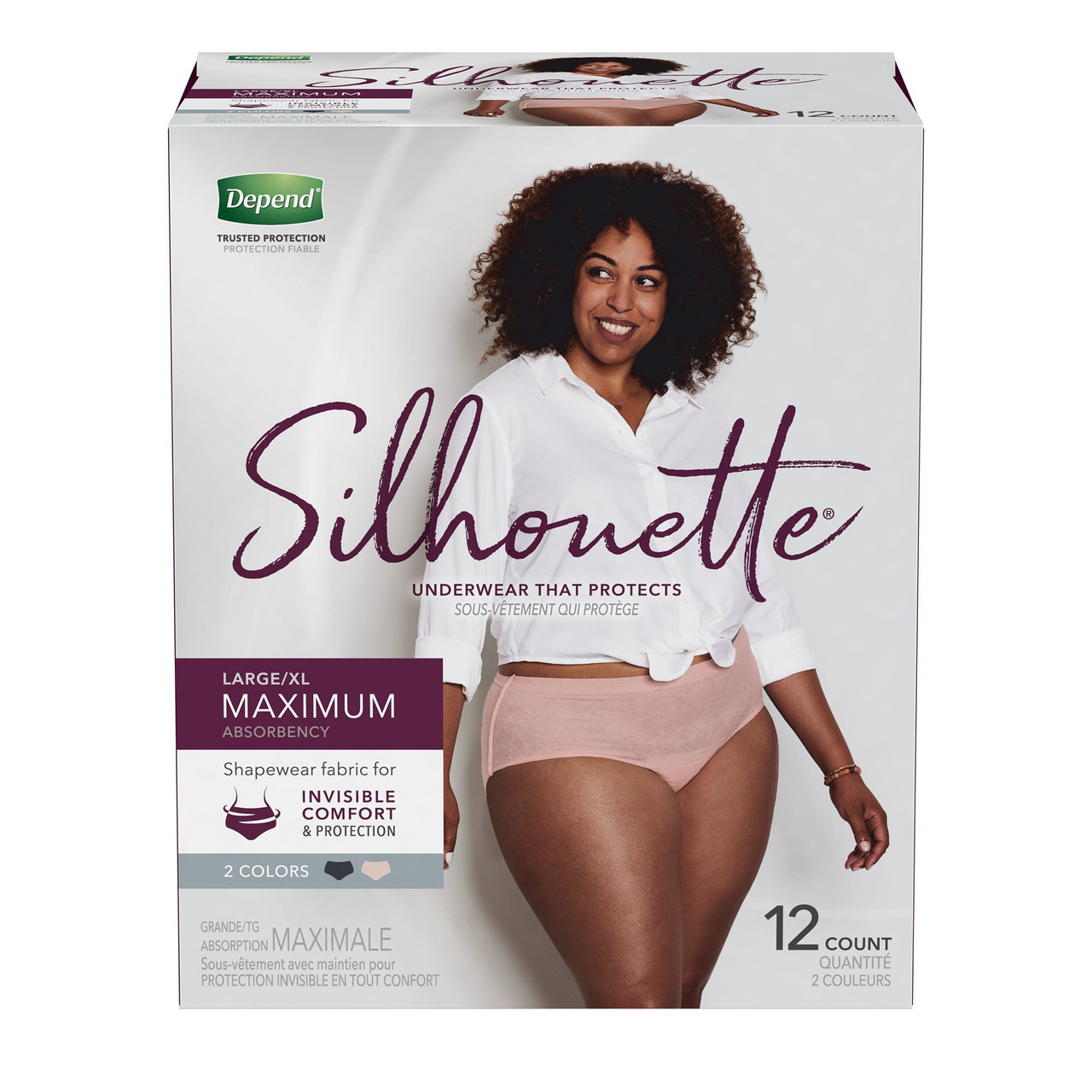 Always Discreet Boutique Incontinence Underwear Maximum Protection XL - 9  Disposable Incontinence Protective Underwear - Peach - Extra Large, Rose