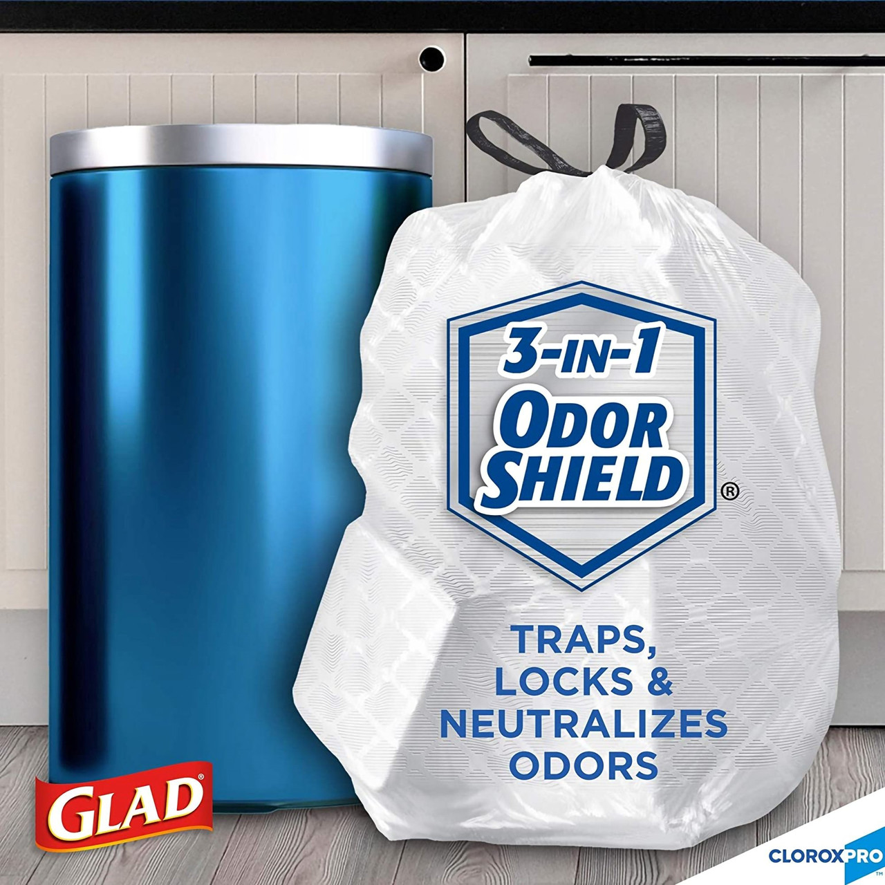 Glad Recycling 13 Gal. Tall Kitchen Blue Trash Bag (45-Count