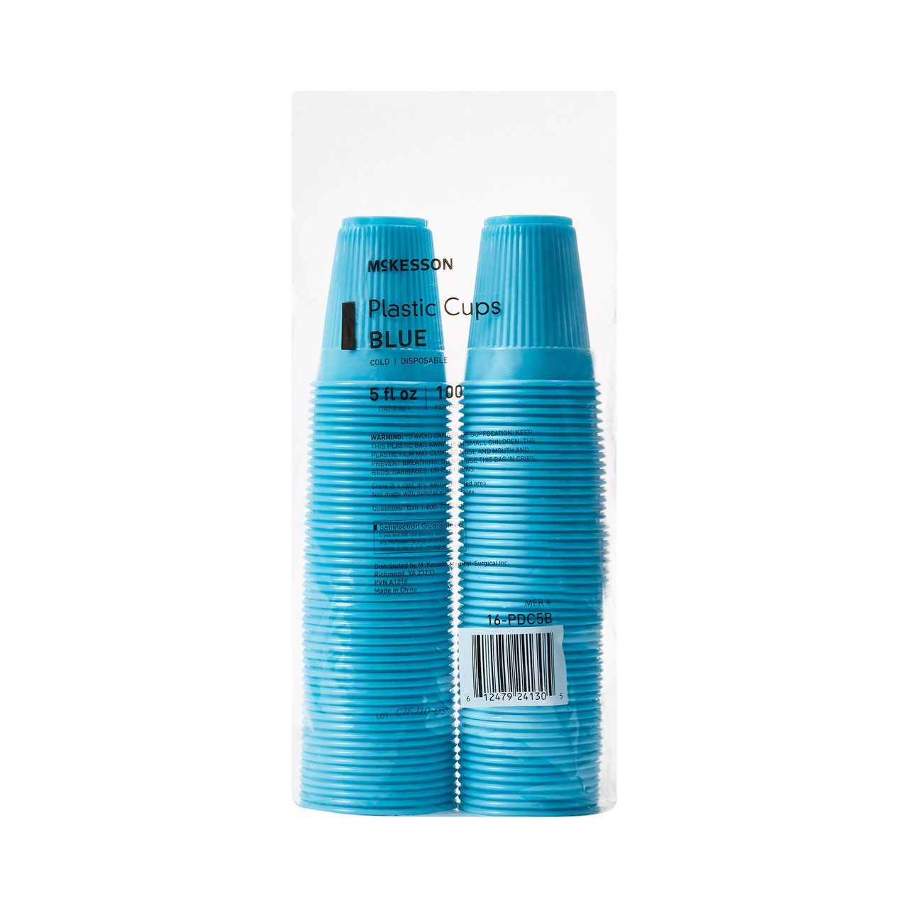 McKesson Plastic Cups, Disposable - Blue, 5 oz