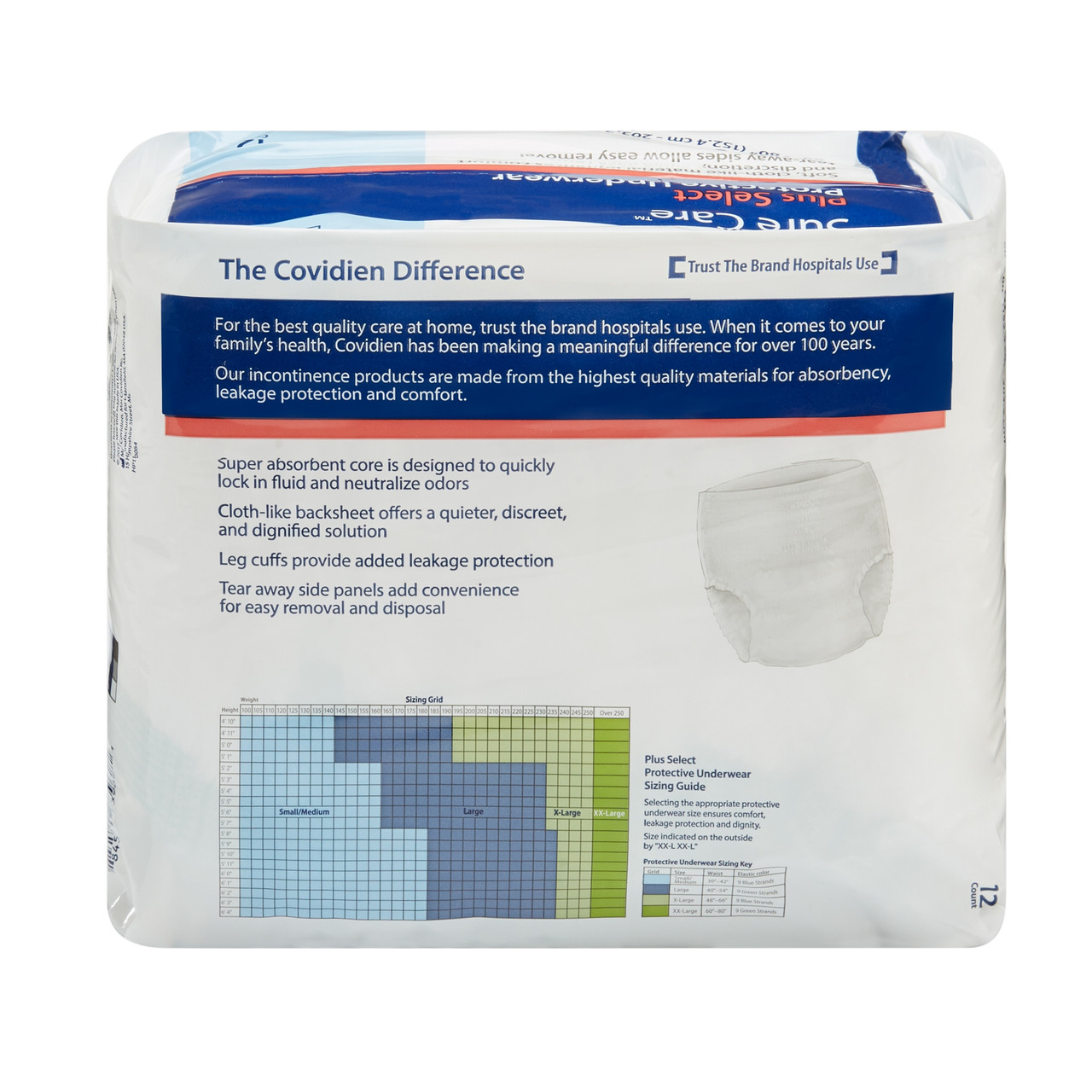 Sure Care Incontinence Underwear, Plus Select, Heavy Absorbency