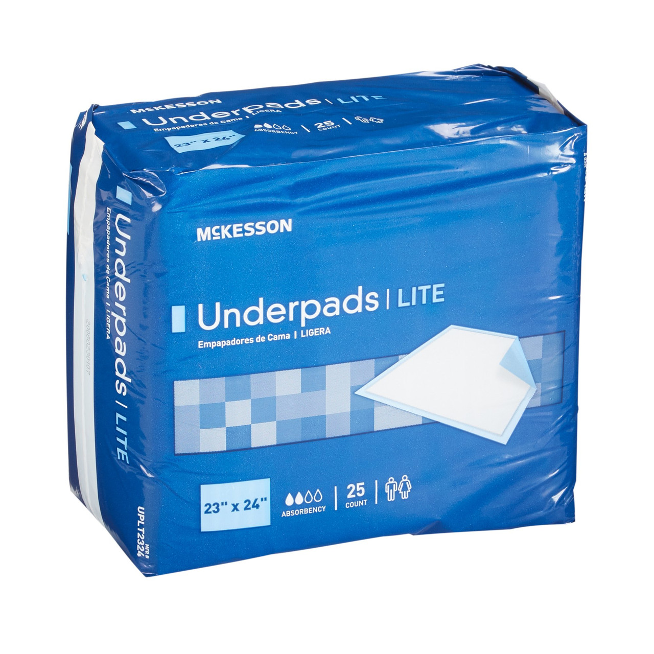 McKesson Super Underpads, Moderate Absorbency - Fluff/Polymer Core
