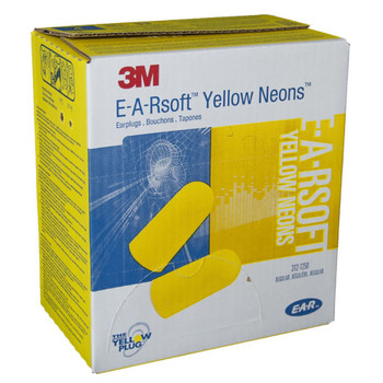 3M E-A-Rsoft Yellow Neons Ear Plugs 3M 312-1250