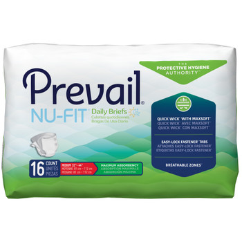Prevail Nu-Fit Incontinence Brief First Quality NU-01