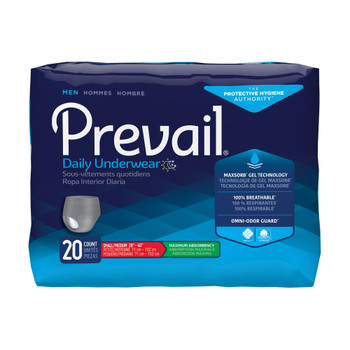 Prevail Men's Daily Absorbent Underwear First Quality PUM-513/1