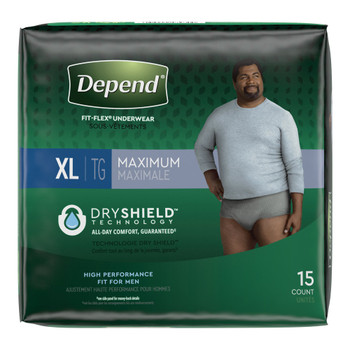 Depend FIT-FLEX Incontinence Underwear for Men, Maximum Absorbency ...