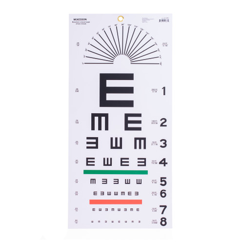 20 ft: Wall Mount Eye Test Chart - Kindergarten-44243