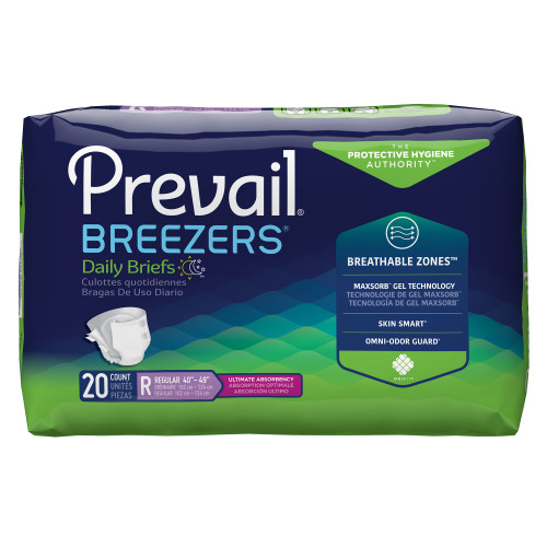 Prevail Breezers Disposable Diaper Brief, Heavy, Medium - Simply