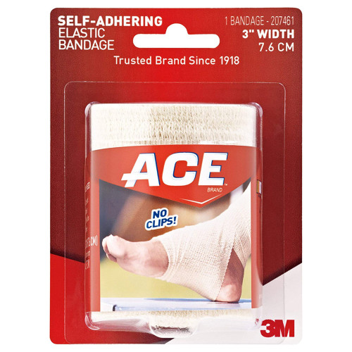 ACE 2 Inch Elastic Bandage with with Clips, Beige, Great for Wrist, Foot  and More, 1 Count 2 Beige