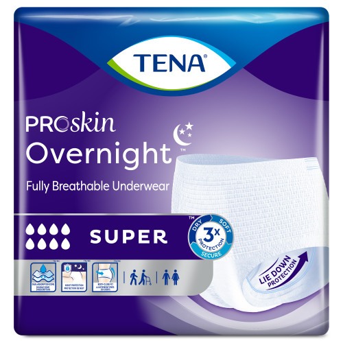 TENA ProSkin Overnight Super Protective Absorbent Underwear Essity HMS North America Inc 72325