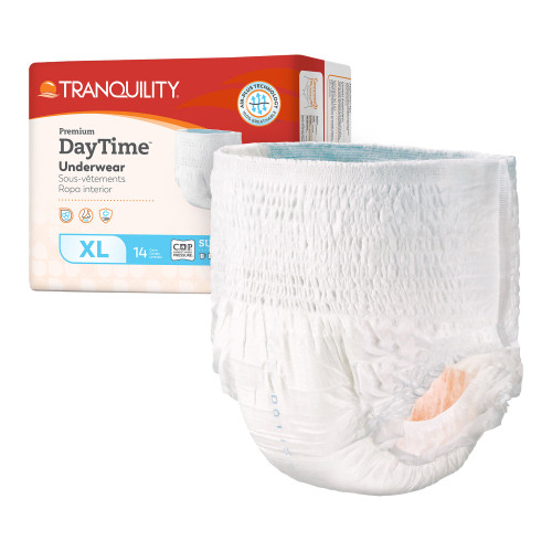 Tranquility Premium OverNight Disposable Absorbent Underwear SM Case of 80