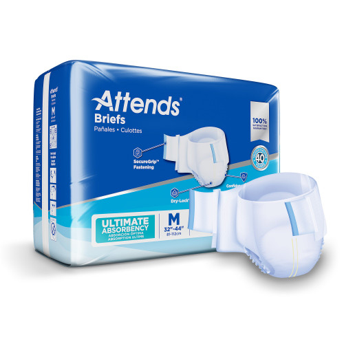 Attends Premier Incontinence Briefs, Overnight Absorbency - Unisex