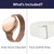 Embr Wave 2 Thermal Wristband, Rose Gold, with White Leather Strap