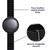Embr Wave 2 Thermal Wristband, Black, with Black Leather Strap