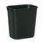 Deskside Trash Can, Open Top, Plastic - Black, 13 5/8 qt Capacity, 8.2 in x 11.4 in x 12.1 in