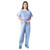 HPK SMS Scrub Shirt Blue Medium 30 Ct