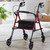 McKesson Lightweight Rollator - 4-Wheel Rolling Walker - Aluminum Frame, Adjustable Height - Red, 22 in. Width