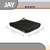 Jay Basic Seat Cushion - Foam, Nylon Liner, Great for Wheelchairs, Black - 18 in x 16 in x 2 1/2 in