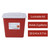 McKesson Prevent Biohazard Infectious Waste Sharps Container, Red - Horizontal Entry, 2 gal