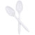 McKesson Disposable Spoon White 5.5" L Plastic Bulk Wrap 1000 per Case