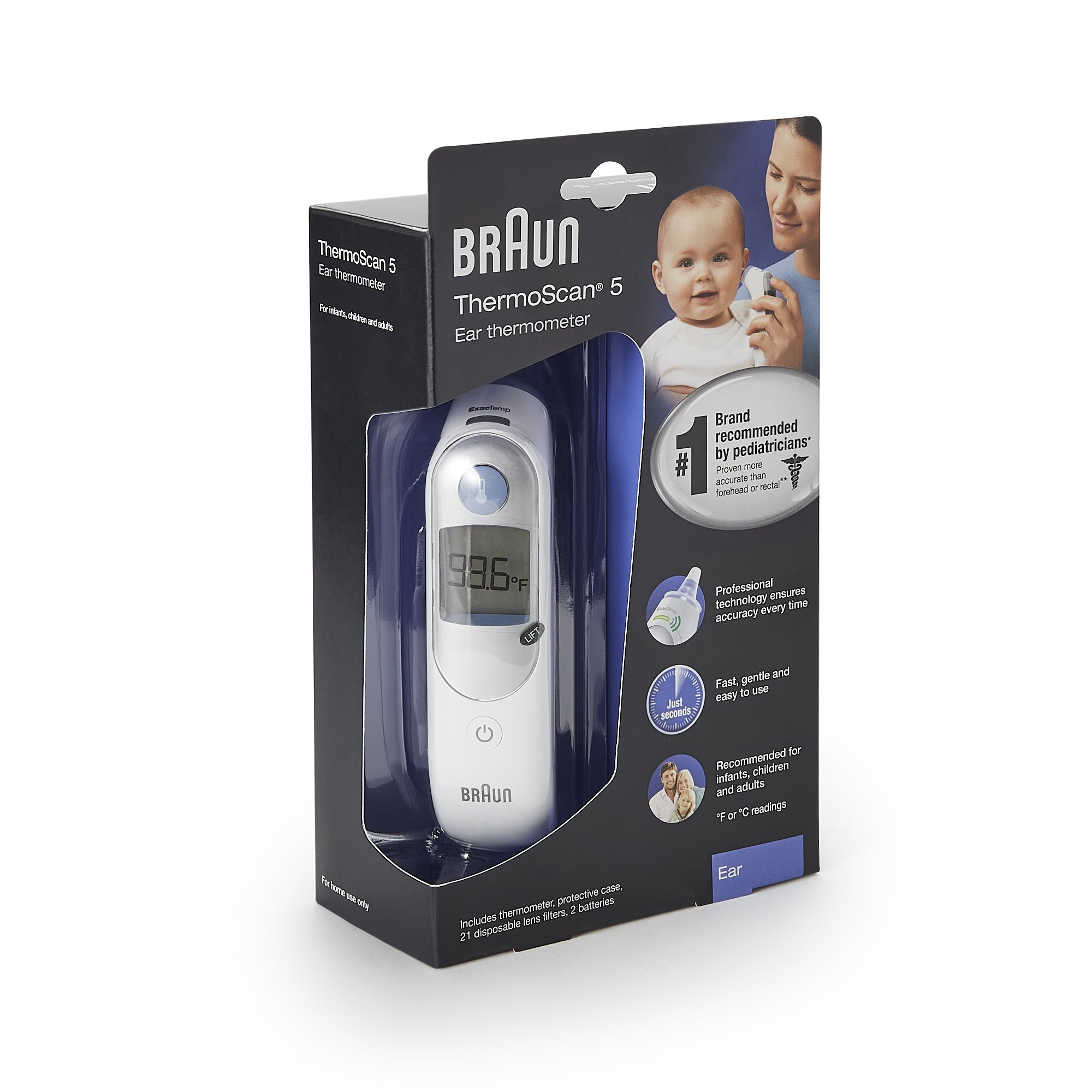spiritueel limoen Vrouw Braun ThermoScan Tympanic Ear Thermometer 1 Seconds - Simply Medical
