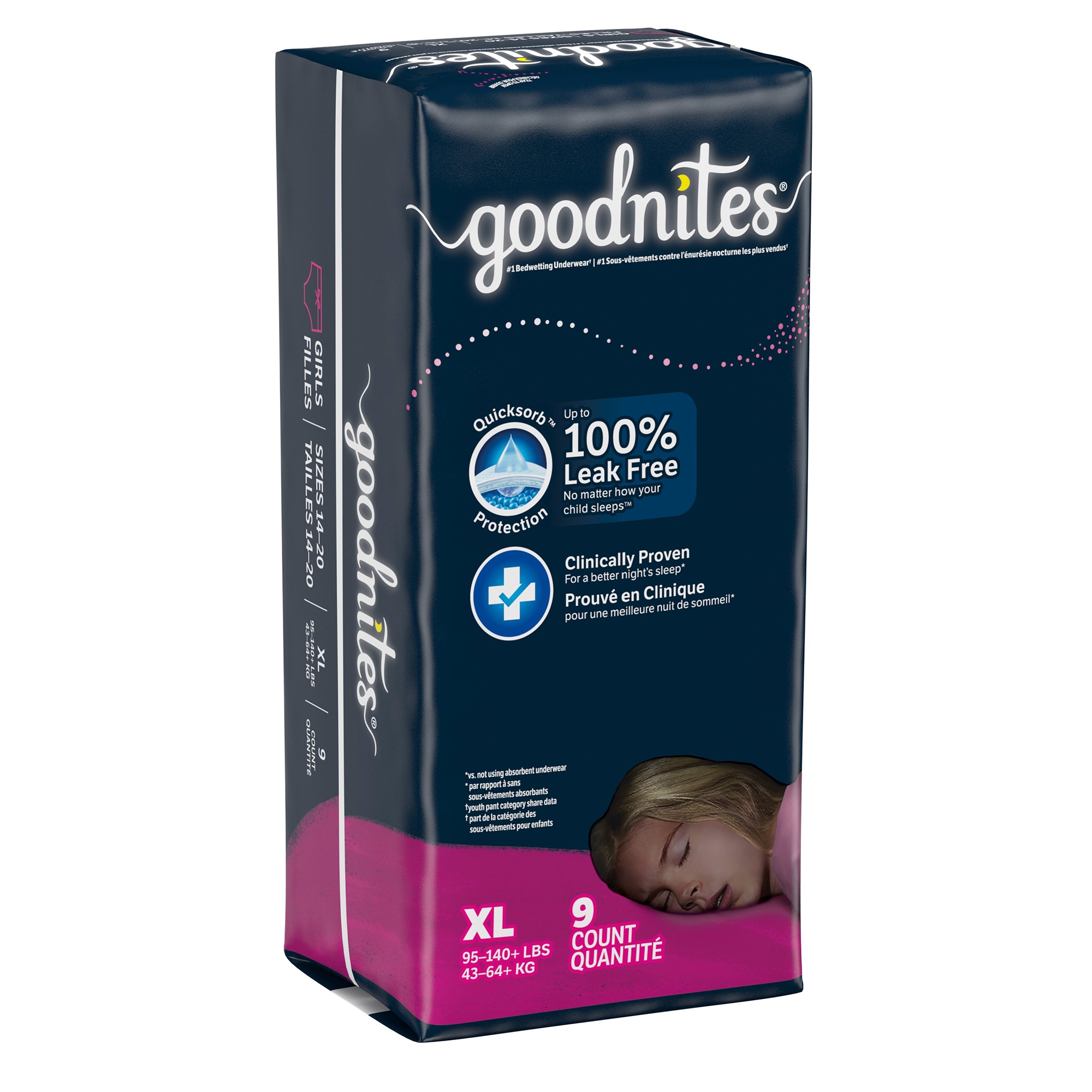 GoodNites Bedtime Bedwetting Underwear for Girls, Size L-XL, 25 Count  (Packaging May Vary)