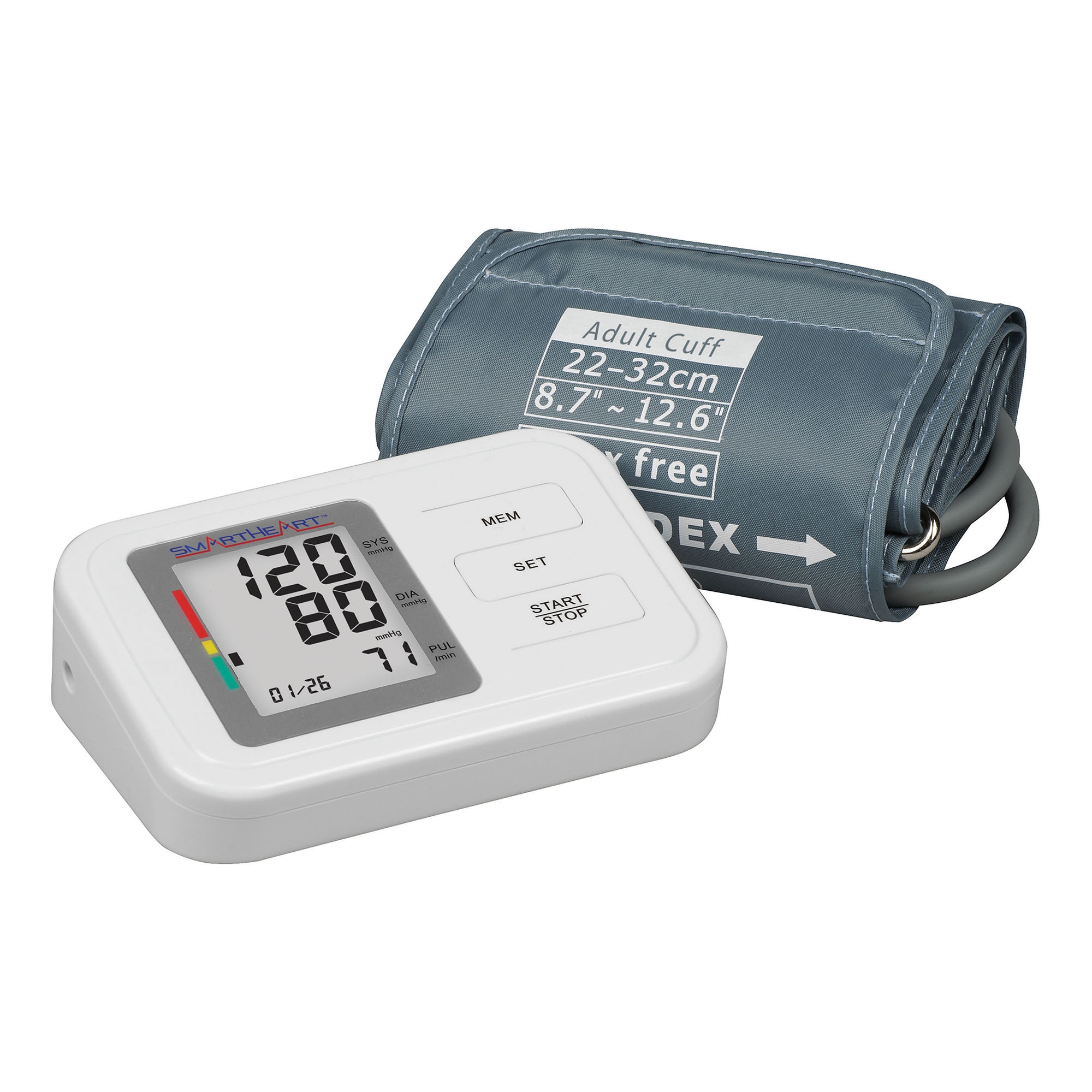 HealthSmart Digital Standard Blood Pressure Monitor with Automatic Upper  Cuff That Displays Pulse Rate and Irregular Heartbeat, FSA and HSA  Eligible, Stores up to 120 Readings for 2 Users