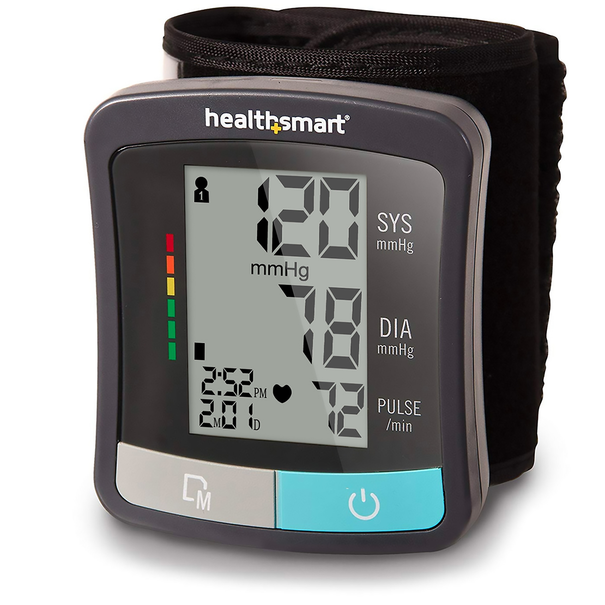 HealthSmart Manual Home Blood Pressure Monitor with Standard Cuff and Stethoscope, Black