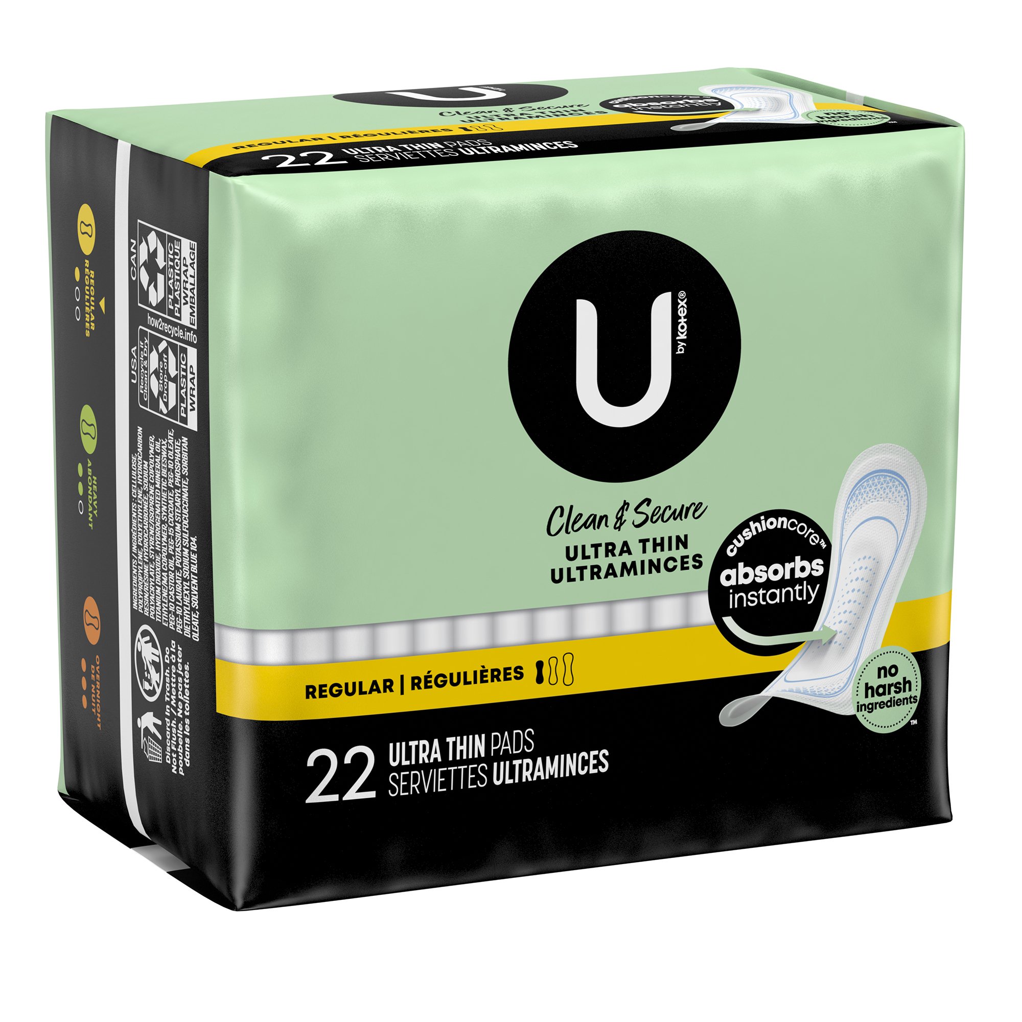 U By Kotex Ultra Thin Pads - 24 CT 2 Pack – StockUpExpress