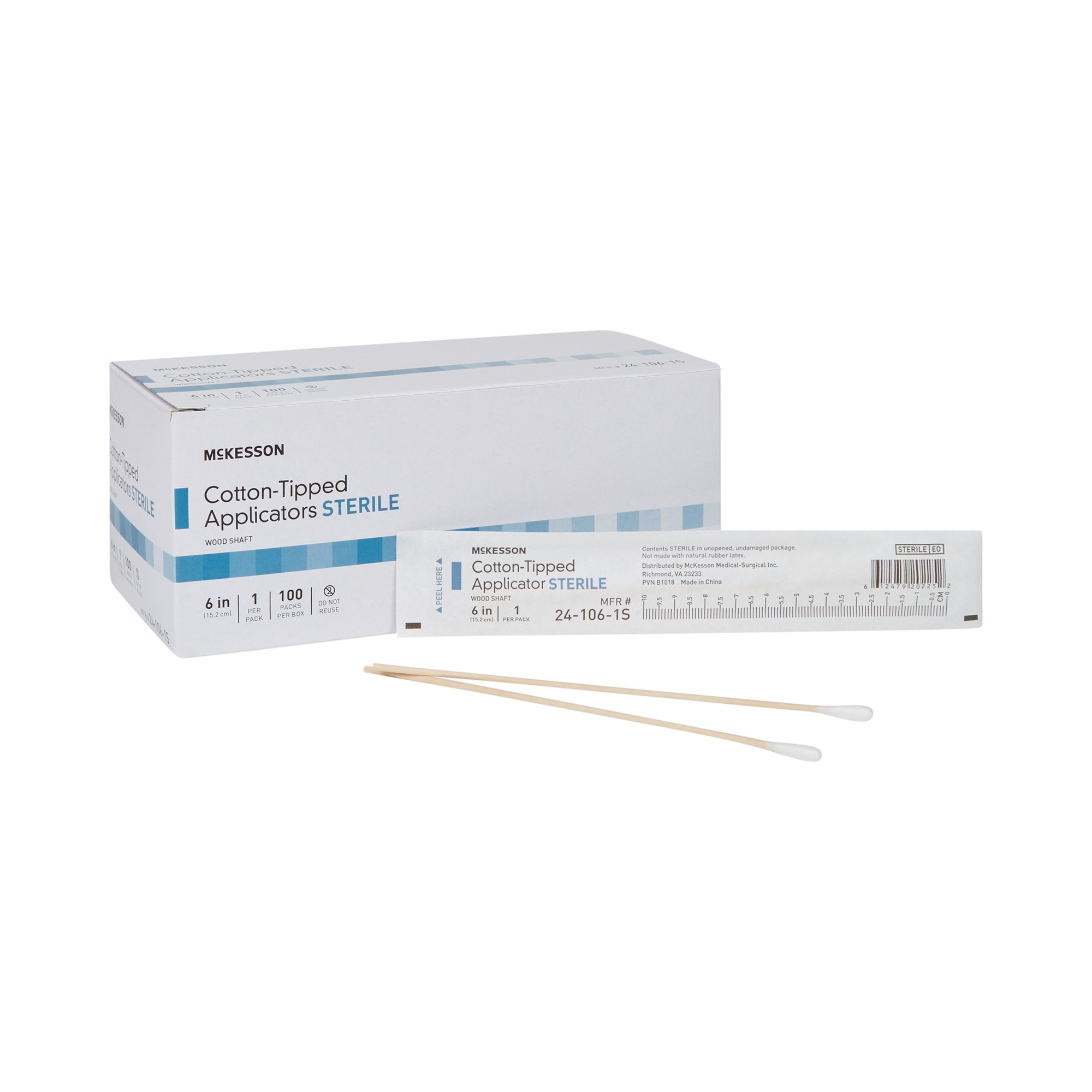 McKesson Cotton Tipped Applicators, Sterile Swabsticks, 6 in - Simply  Medical