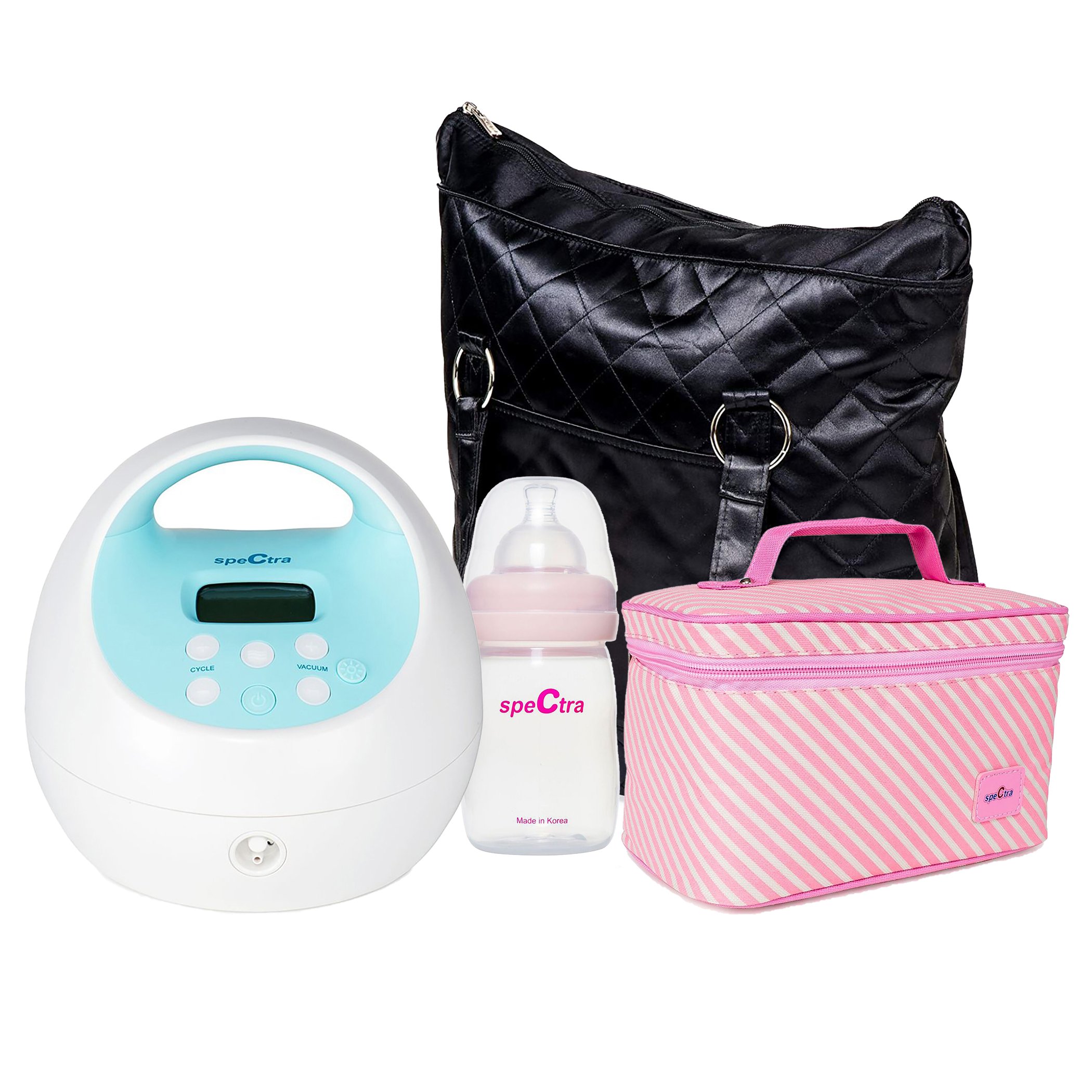 Spectra Pink Cooler with Ice Pack & Breast Milk Bottles Kit